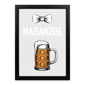 Tailor-made suit Folk festival Beer Funny - Framed poster (27 × 37 cm) - black - Front