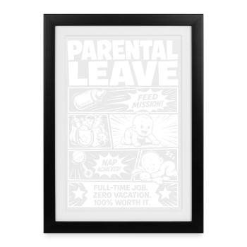 Parental Leave Full-Time Job - Framed poster (27 × 37 cm) - black - Front