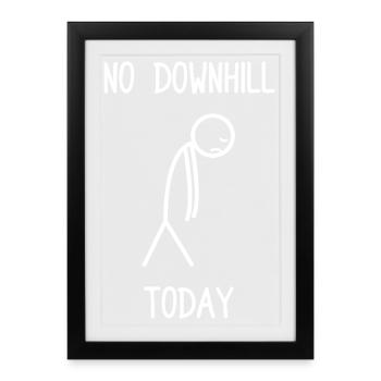 Pas de descente aujourd’hui Vélo VTT VTT - Affiche encadrée (27 × 37 cm) - noir - Devant