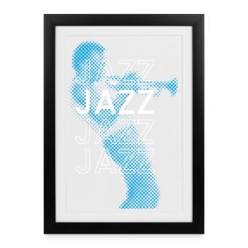 Affiche de club de jazz - Affiche encadrée (27 × 37 cm) - noir - Devant
