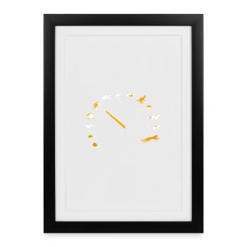 Animal Lover Speed Gauge Humor - Framed poster (27 × 37 cm) - black - Front