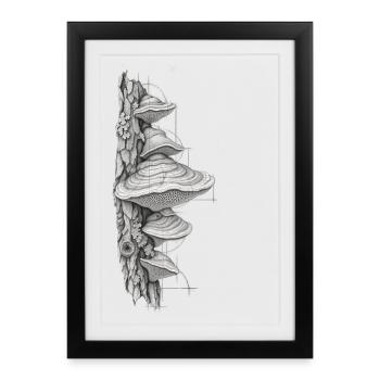 Bracket Study Blueprint Abschlag - Gerahmtes Poster (27 × 37 cm) - Schwarz - Vorne
