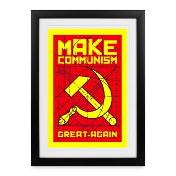 Poster Rendez le communisme grand - Affiche encadrée (27 × 37 cm) - noir - Devant
