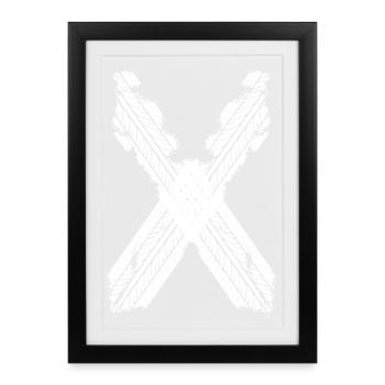 PISTE À PNEUS - Affiche encadrée (27 × 37 cm) - noir - Devant