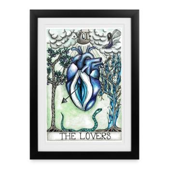The Lovers - Framed poster (27 × 37 cm) - black - Front