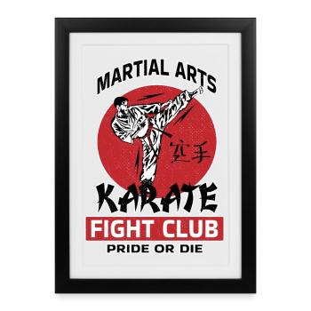 Karate Martial Arts - Framed poster (27 × 37 cm) - black - Front