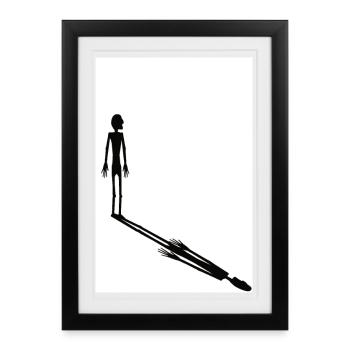 The Shadow Man - Framed poster (27 × 37 cm) - black - Front