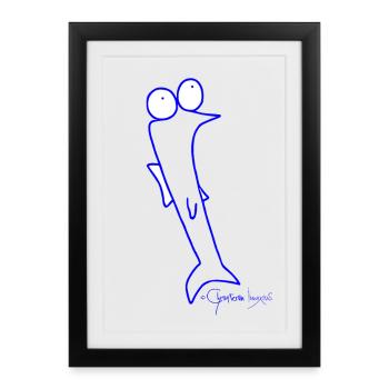 Roach - Piscis Rutilus - Framed poster (27 × 37 cm) - black - Front