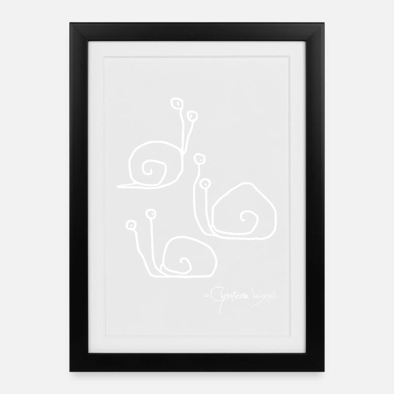 Escargotsmeeting - Cochleae Conventus - Affiche encadrée (27 × 37 cm) - noir