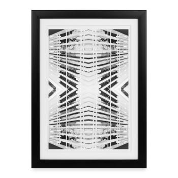 Bois abstrait V.2 - Affiche encadrée (27 × 37 cm) - noir - Devant