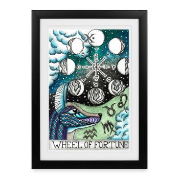Wheel of Fortune - Framed poster (27 × 37 cm) - black - Front