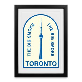 Toronto CNTower Big Smoke - Framed poster (27 × 37 cm) - black - Front