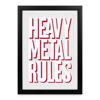 Règles du Heavy Metal - Affiche encadrée (27 × 37 cm) - noir - Devant