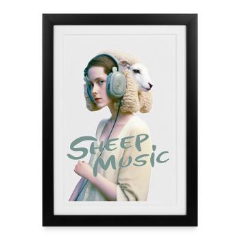 Anthropomorphic 10 Typo - Affiche encadrée (27 × 37 cm) - noir - Devant
