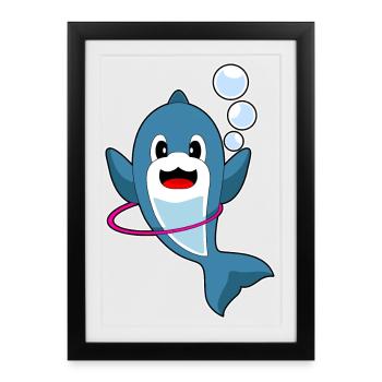 Gymnastique d’entraînement Dolphin Fitness Hoop - Affiche encadrée (27 × 37 cm) - noir - Devant