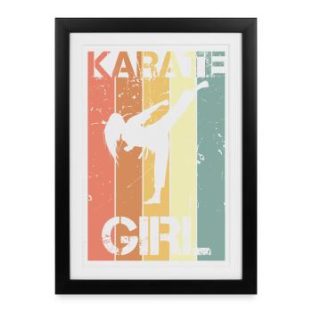 Vintage Karate - Framed poster (27 × 37 cm) - black - Front