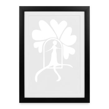 Step out white - Framed poster (27 × 37 cm) - black - Front