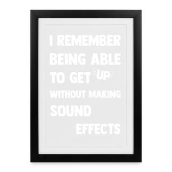 I make sound effects - Framed poster (27 × 37 cm) - black - Front
