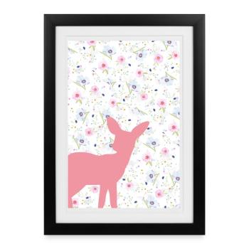 Poster Fawn - Framed poster (27 × 37 cm) - black - Front