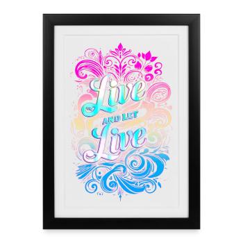 Live and Let Live - Vivre et laisser Vivre - Framed poster (27 × 37 cm) - black - Front