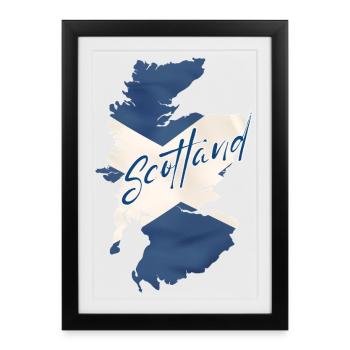 Drapeau de l’Ecosse, fierté écossaise - Affiche encadrée (27 × 37 cm) - noir - Devant