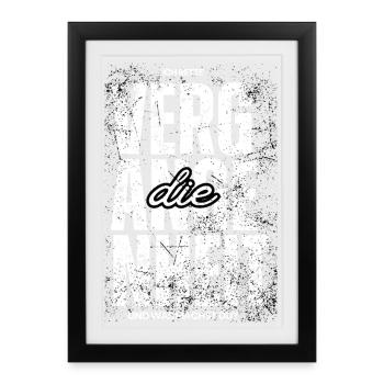 Ich rette die Vergangenheit - Gerahmtes Poster (27 × 37 cm) - Schwarz - Vorne