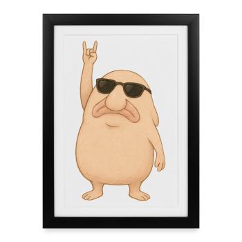 Blobfish Rocks - Framed poster (27 × 37 cm) - black - Front