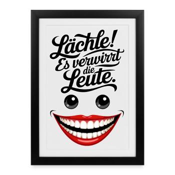 Always smiling - Framed poster (27 × 37 cm) - black - Front