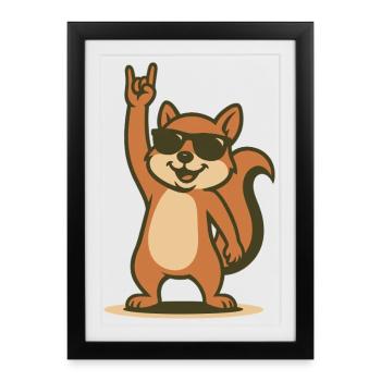 Rock'n'Roll Nutcracker - Framed poster (27 × 37 cm) - black - Front