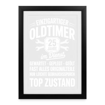 25 years in service - top condition - Framed poster (27 × 37 cm) - black - Front
