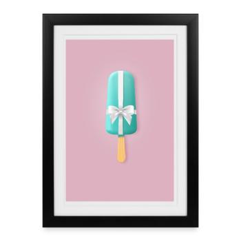 Pastel Popsicle Gift Ribbon - Framed poster (27 × 37 cm) - black - Front