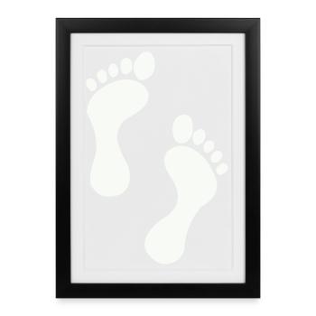 Petits pieds, grands rêves - Affiche encadrée (27 × 37 cm) - noir - Devant