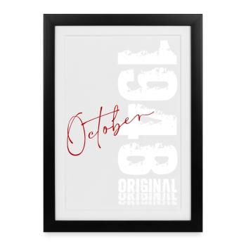 77th Birthday Original October 1948 - Framed poster (27 × 37 cm) - black - Front