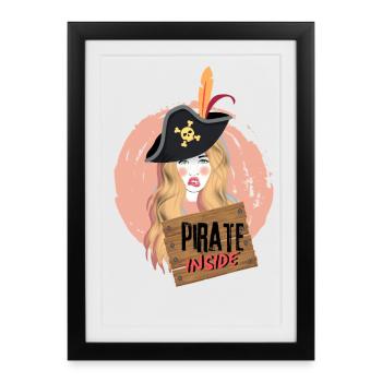 The Pirates Inside. - Framed poster (27 × 37 cm) - black - Front