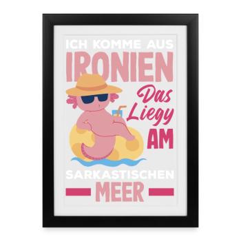 I Come from Ironies – Sarcastic Sea - Framed poster (27 × 37 cm) - black - Front