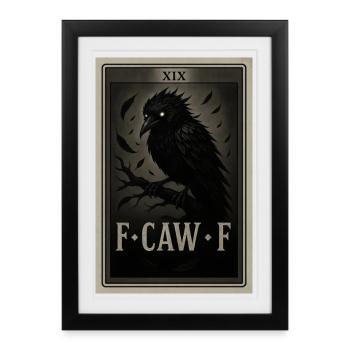 Corbeau Noir - F-CAW-F - Affiche encadrée (27 × 37 cm) - noir - Devant