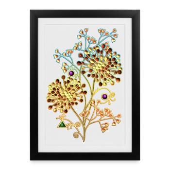 Blumen - Affiche encadrée (27 × 37 cm) - noir - Devant