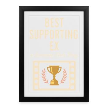 Ex-wife-divorce-humor, Funny, Breakup, - Framed poster (27 × 37 cm) - black - Front
