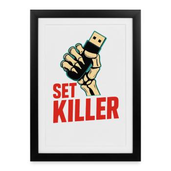 Set Killer – DJ Power - Framed poster (27 × 37 cm) - black - Front