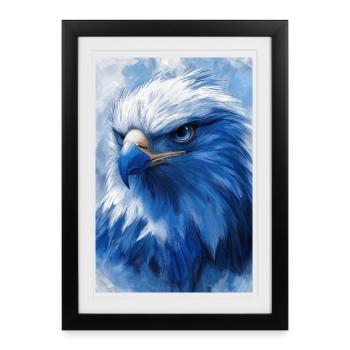 Illustration of an eagle - Framed poster (27 × 37 cm) - black - Front