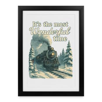 Christmas Polar Express - Framed poster (27 × 37 cm) - black - Front