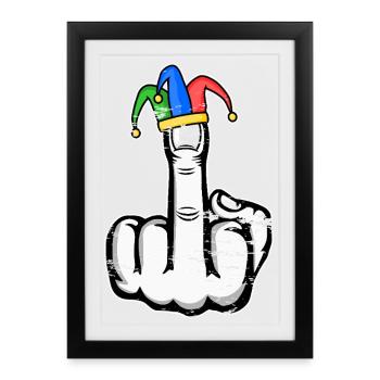Middle Finger Stingerfinger Carnival - Framed poster (27 × 37 cm) - black - Front