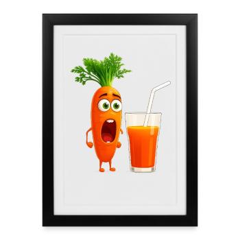 Distraught Carrot - Framed poster (27 × 37 cm) - black - Front
