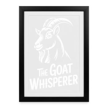 The Goat Whisperer Funny Goat Whisperer - Framed poster (27 × 37 cm) - black - Front