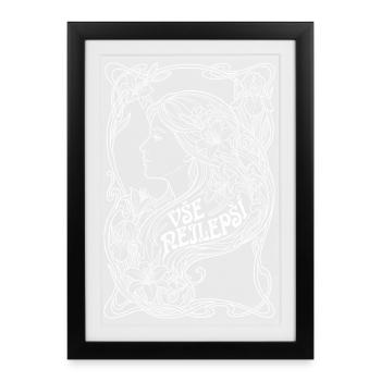 Vse Nejlepsi Art Nouveau Woman - Framed poster (27 × 37 cm) - black - Front