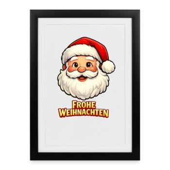 Père Noël Joyeux Noël - Affiche encadrée (27 × 37 cm) - noir - Devant