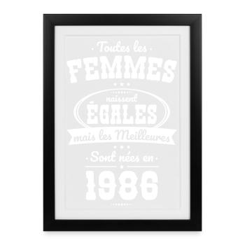 40 years old - The best were born in 1986 - Framed poster (27 × 37 cm) - black - Front