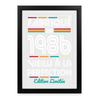1986 – Made – Aged to perfection - Framed poster (27 × 37 cm) - black - Front