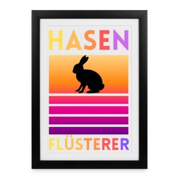 Le Chuchoteur de Lapins - Affiche encadrée (27 × 37 cm) - noir - Devant