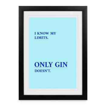Le gin n’a pas de limites - Affiche encadrée (27 × 37 cm) - noir - Devant